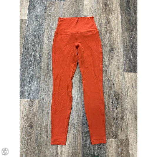 Athletic Leggings By Lululemon In Orange, Size: 6