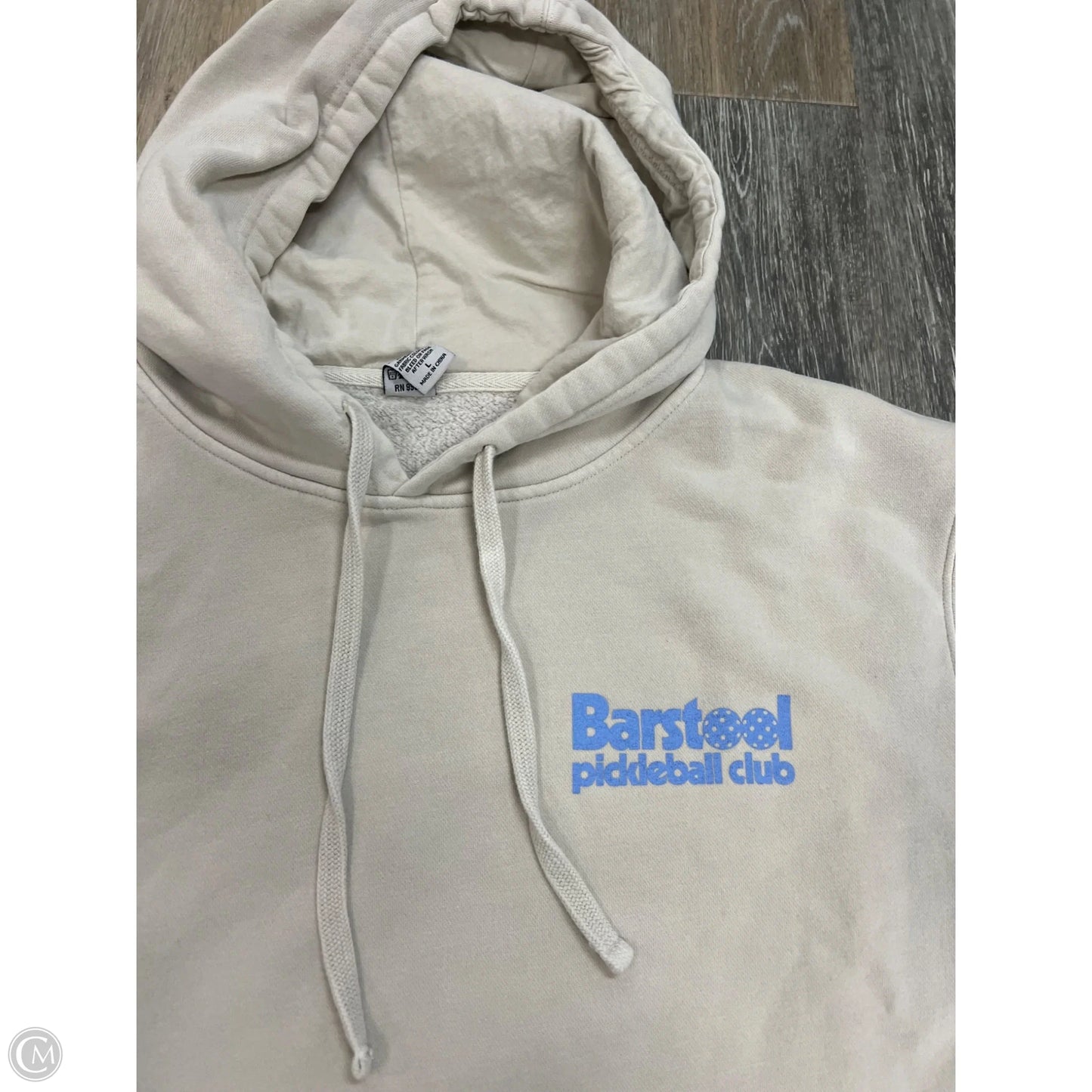 Sweatshirt Hoodie By Barstool In Cream, Size: L