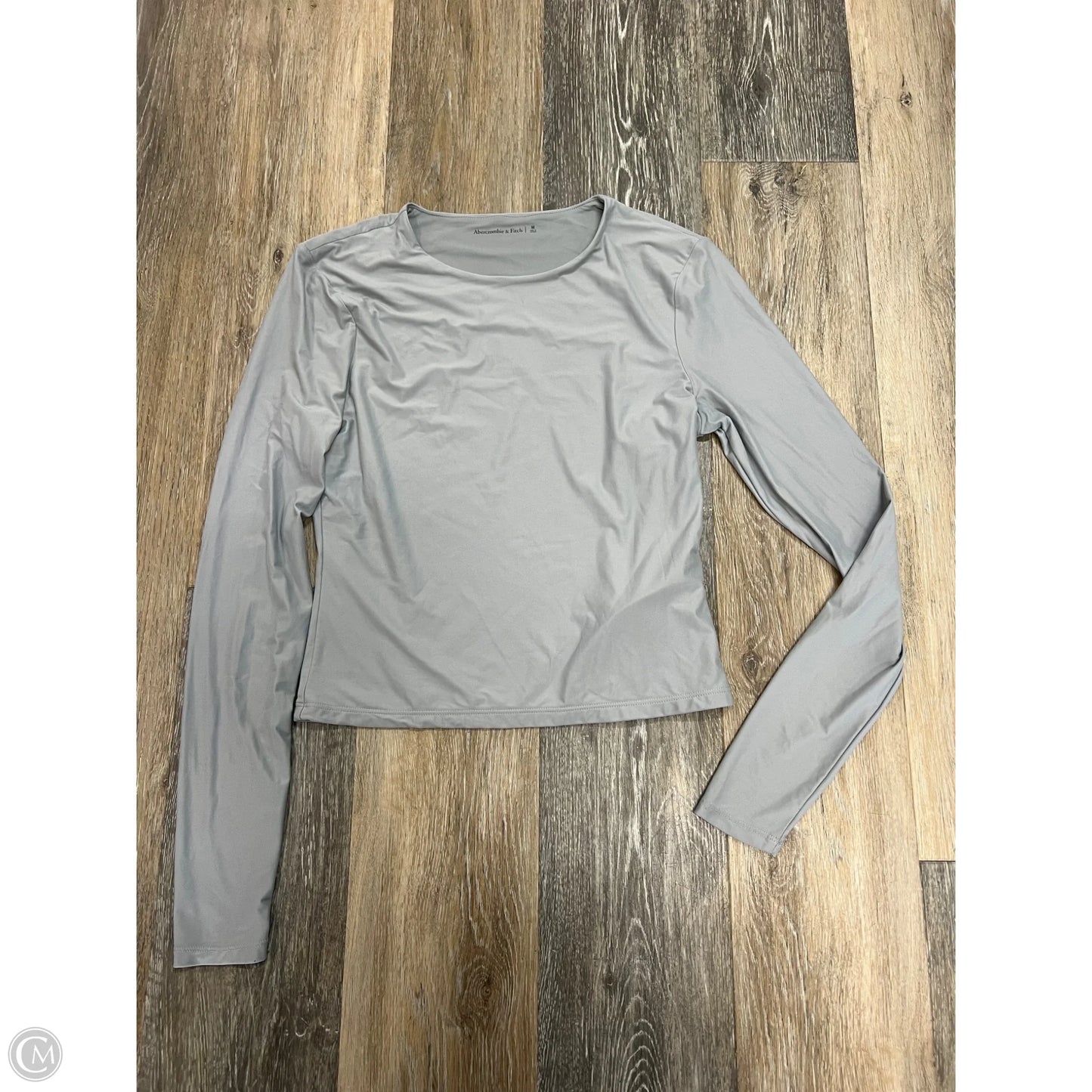 Top Long Sleeve By Abercrombie And Fitch In Grey, Size: M