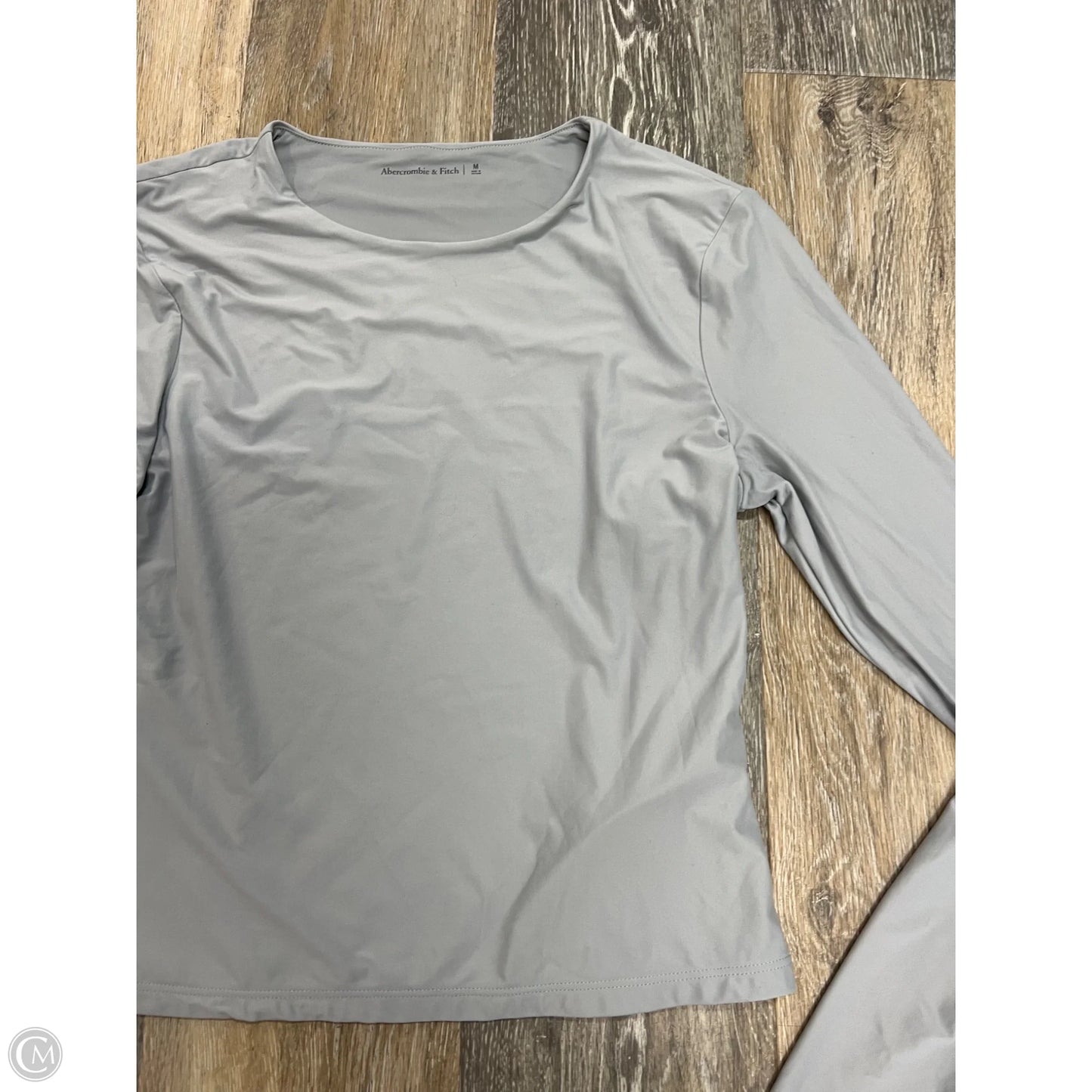 Top Long Sleeve By Abercrombie And Fitch In Grey, Size: M