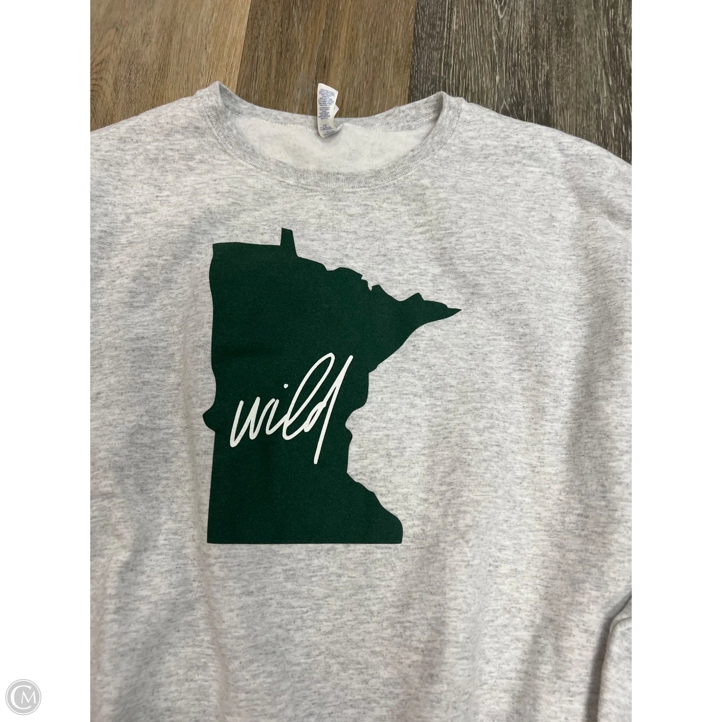 Sweatshirt Crewneck By Fan Girl In Grey, Size: L