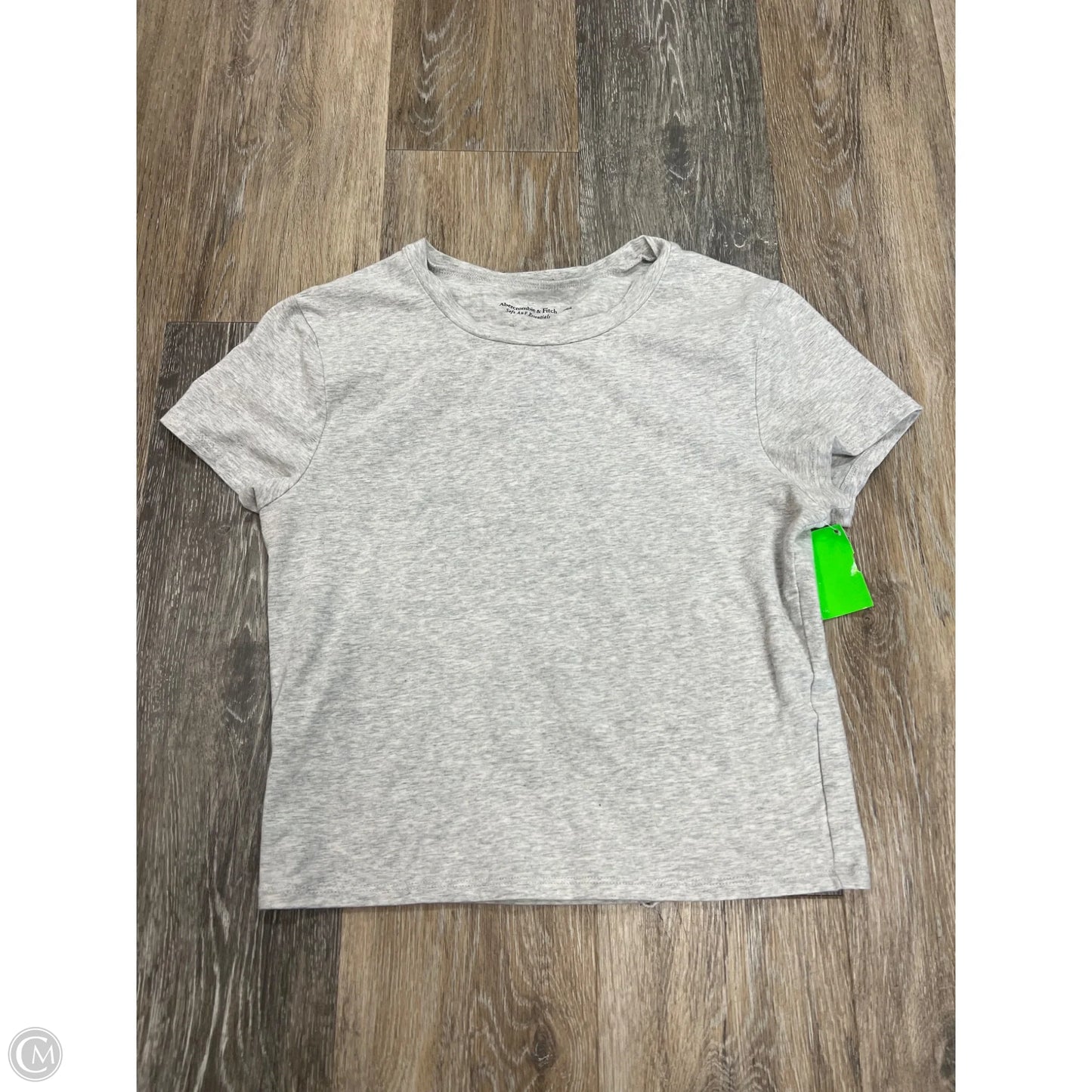 Top Short Sleeve By Abercrombie And Fitch In Grey, Size: M
