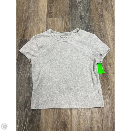 Top Short Sleeve By Abercrombie And Fitch In Grey, Size: M