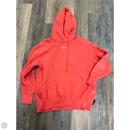Athletic Sweatshirt Hoodie By Nike Apparel In Pink, Size: S