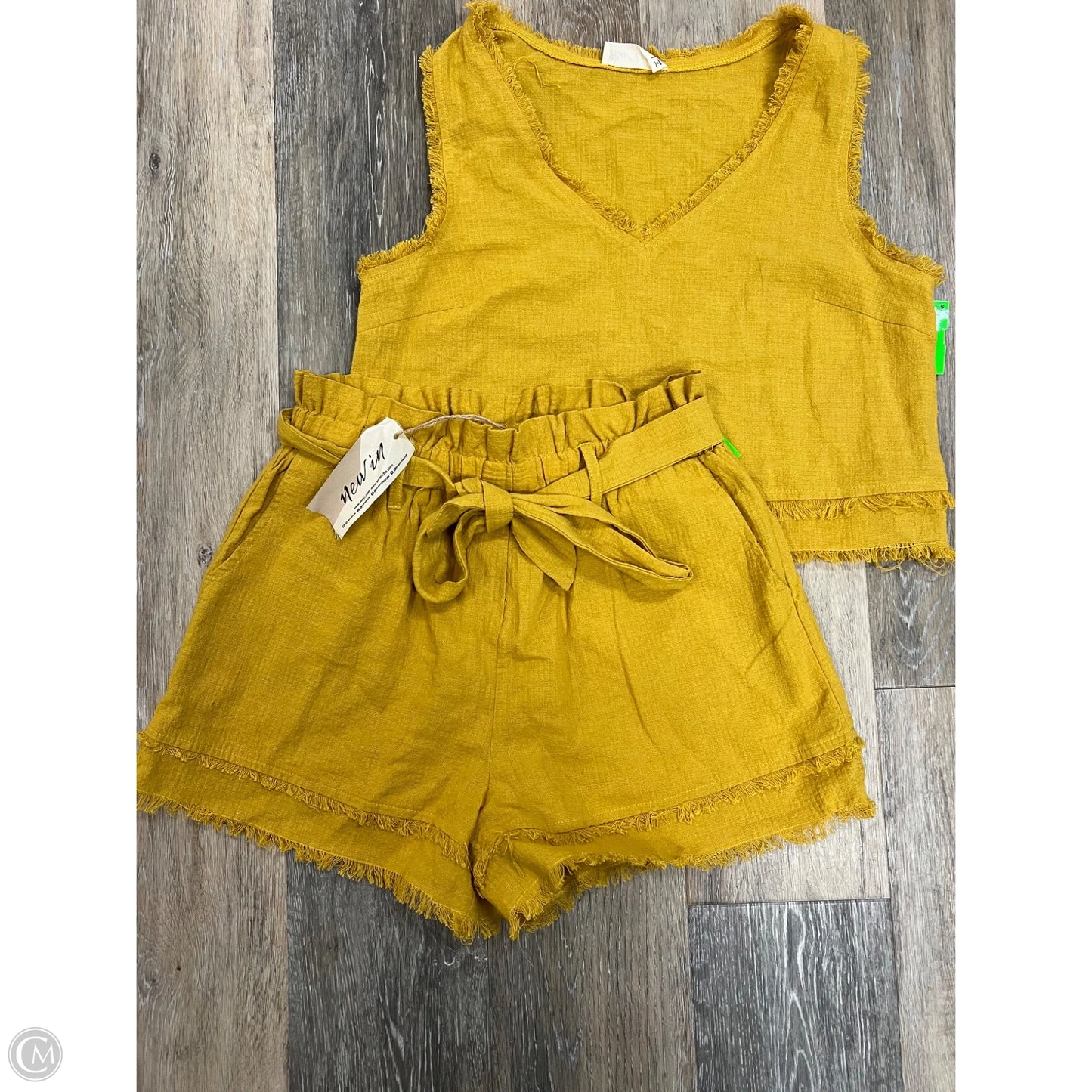 -Shorts Set By New In In Yellow, Size: S