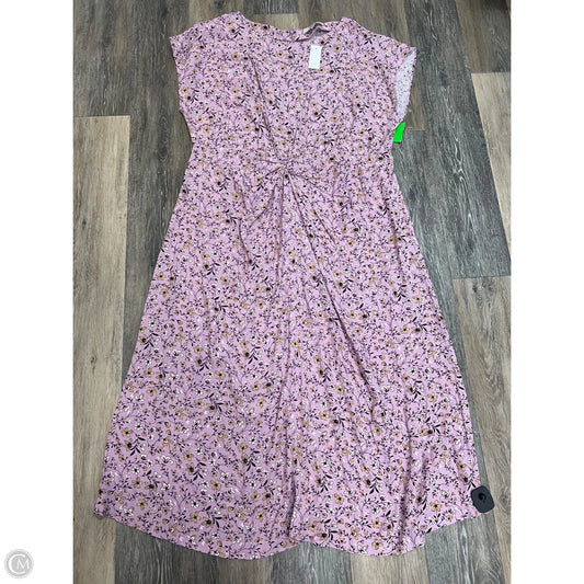 Dress Casual Maxi By Loft In Pink, Size: 18