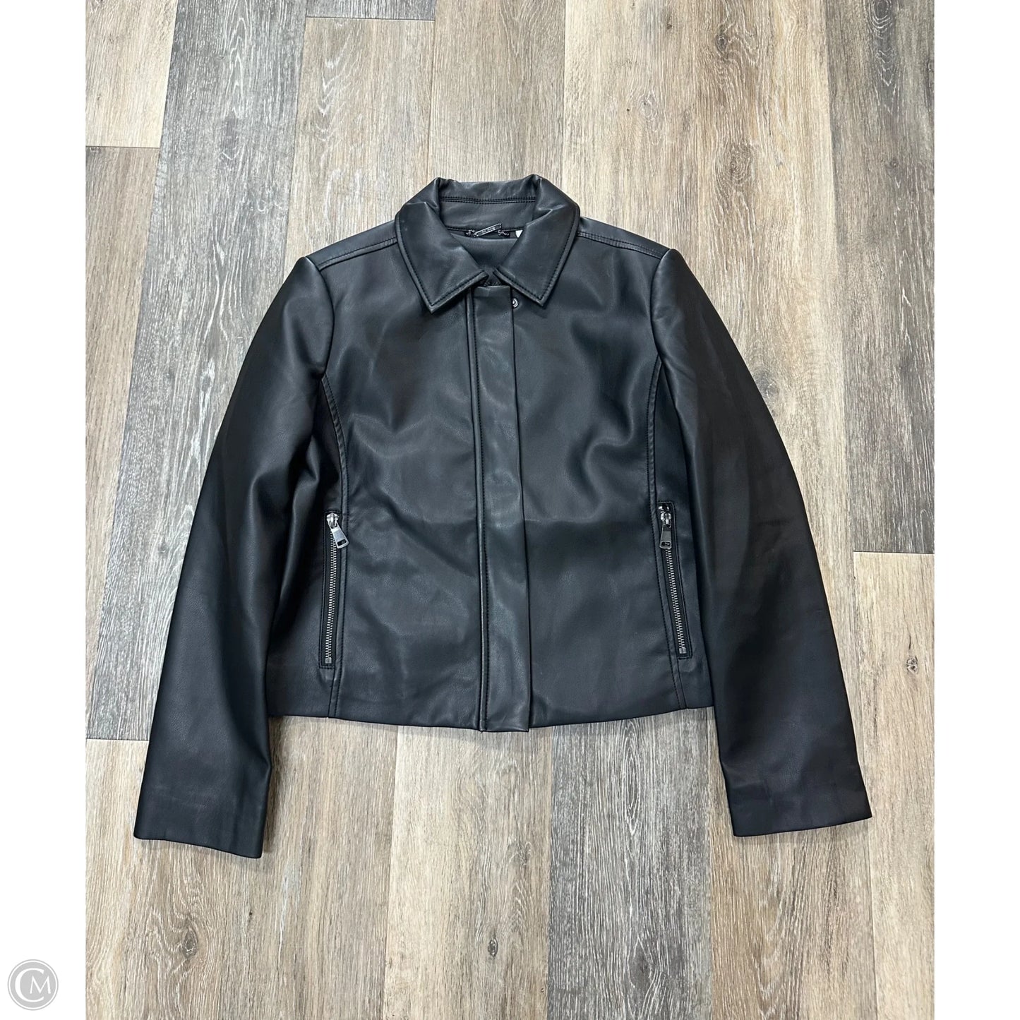 Jacket Moto By Chicos In Black, Size: L