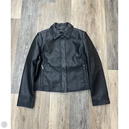 Jacket Moto By Chicos In Black, Size: L