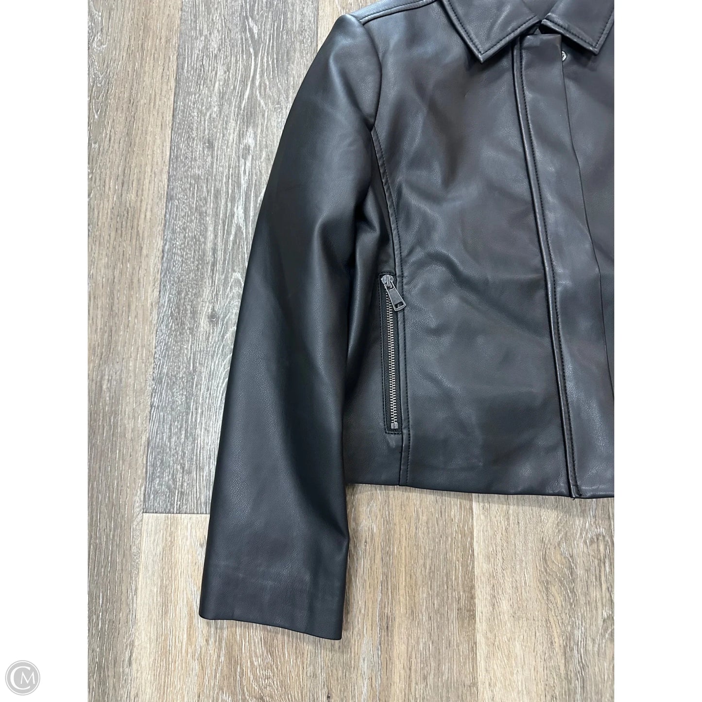Jacket Moto By Chicos In Black, Size: L