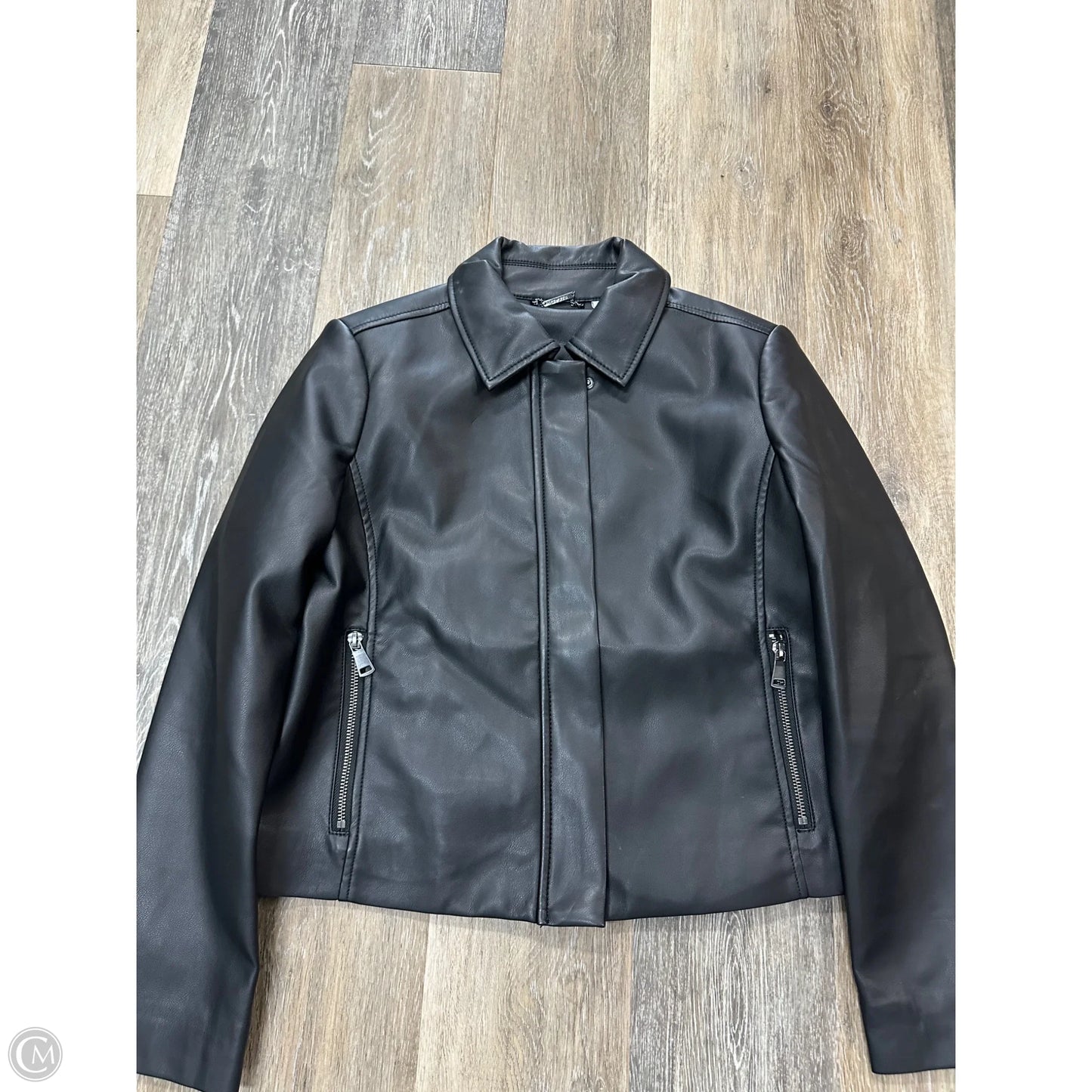 Jacket Moto By Chicos In Black, Size: L