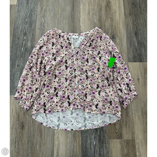 Blouse Long Sleeve By Z Supply In Multi-colored, Size: S