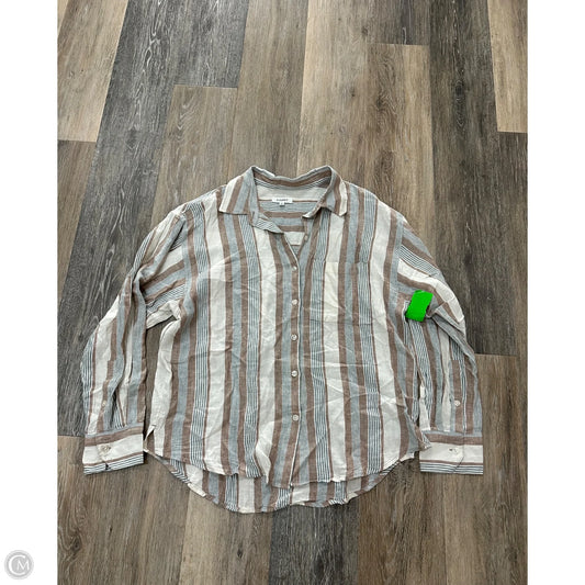 Blouse Long Sleeve By Z Supply In Striped Pattern, Size: Xs