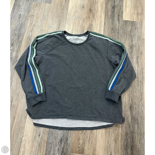 Athletic Sweatshirt Crewneck By Torrid In Ivory, Size: 1x
