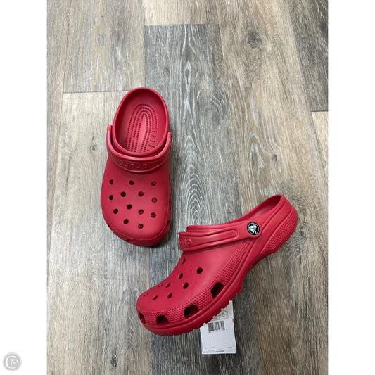 Shoes Flats By Crocs In Red, Size: 9