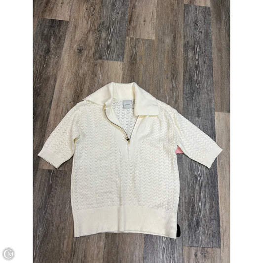 Sweater Short Sleeve By Varley In White, Size: Xs