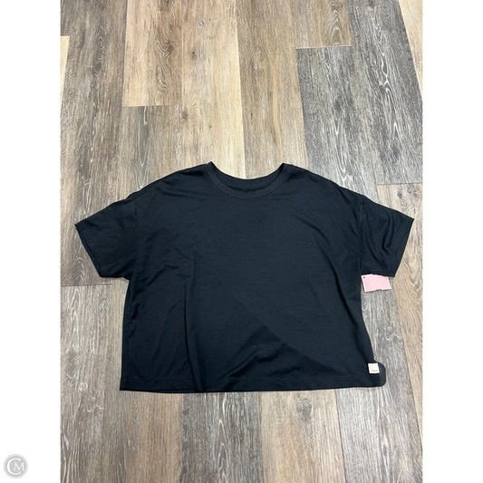 Athletic Top Short Sleeve By Vuori In Black, Size: S