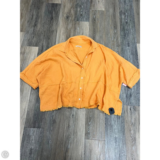 Blouse Short Sleeve By We The Free In Orange, Size: L