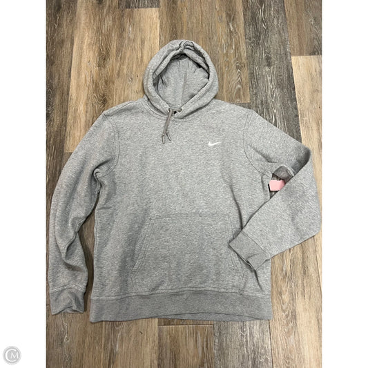 Athletic Sweatshirt Hoodie By Nike Apparel In Grey, Size: L