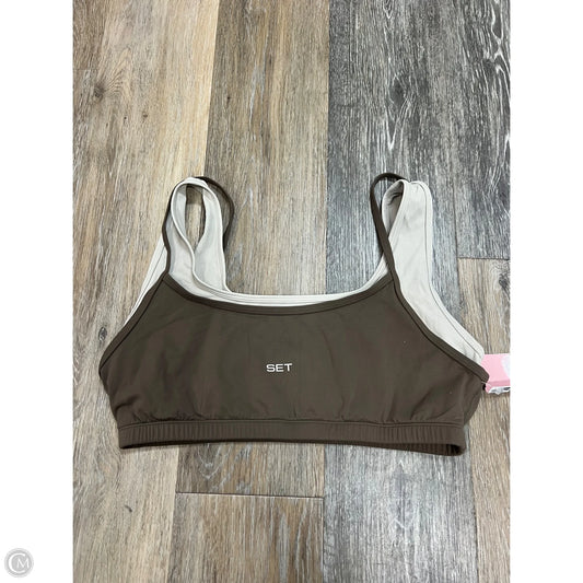 Athletic Bra By Set Active In Brown, Size: Xl