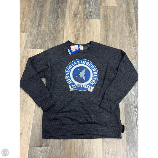 Athletic Sweatshirt Crewneck By Blue 84 In Grey, Size: L