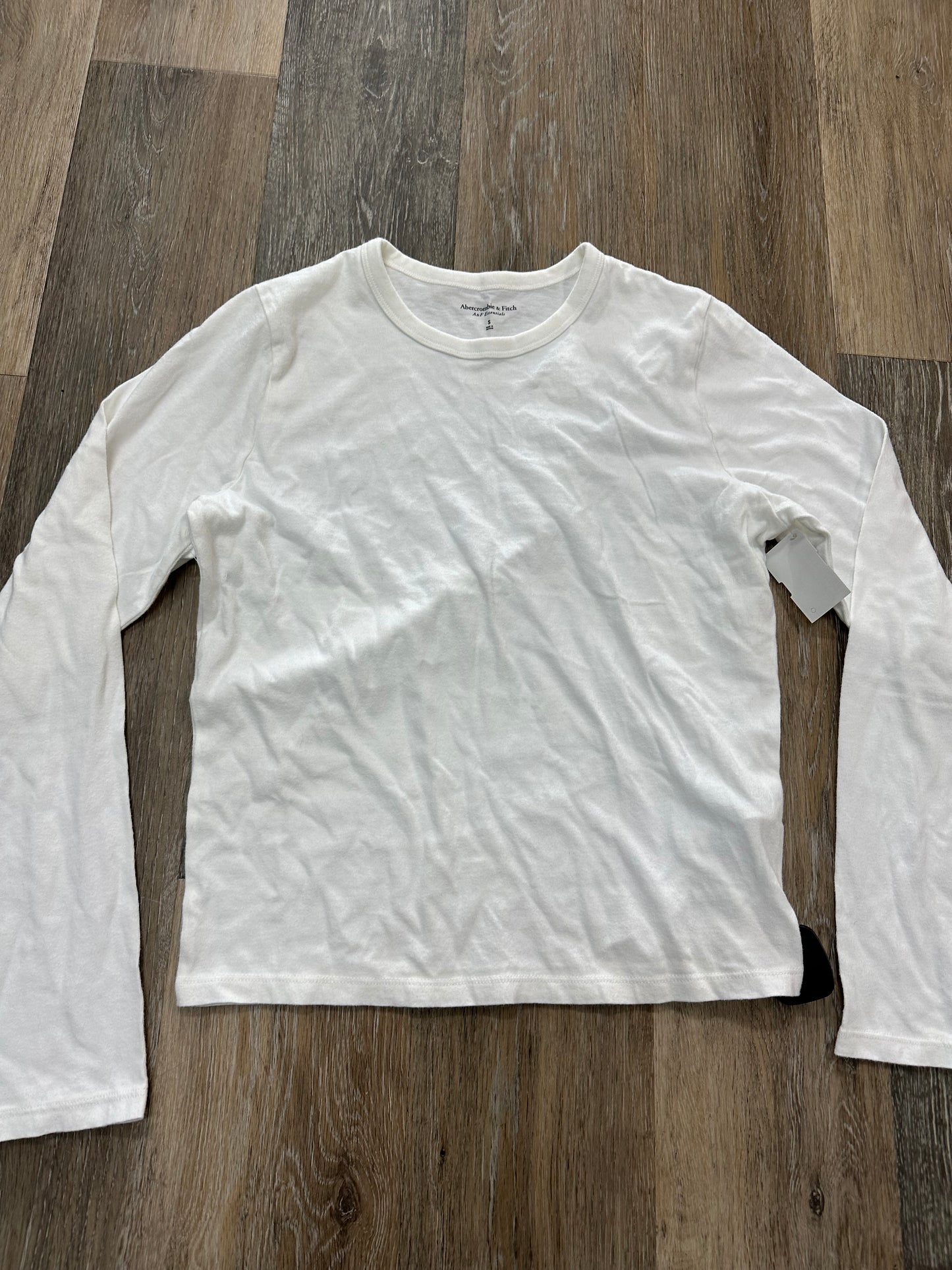 Top Long Sleeve By Abercrombie And Fitch In White, Size: S