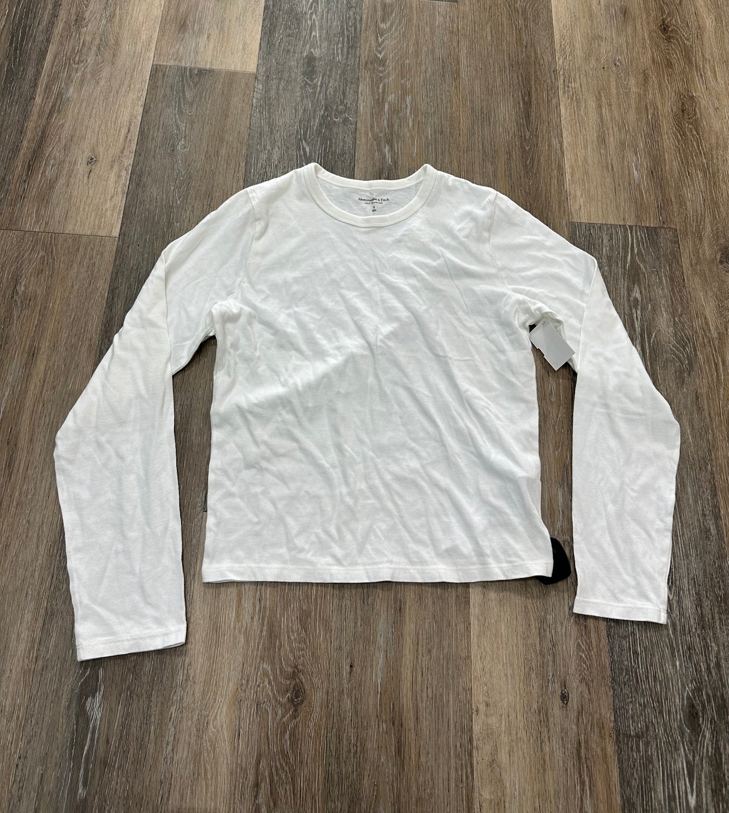 Top Long Sleeve By Abercrombie And Fitch In White, Size: S