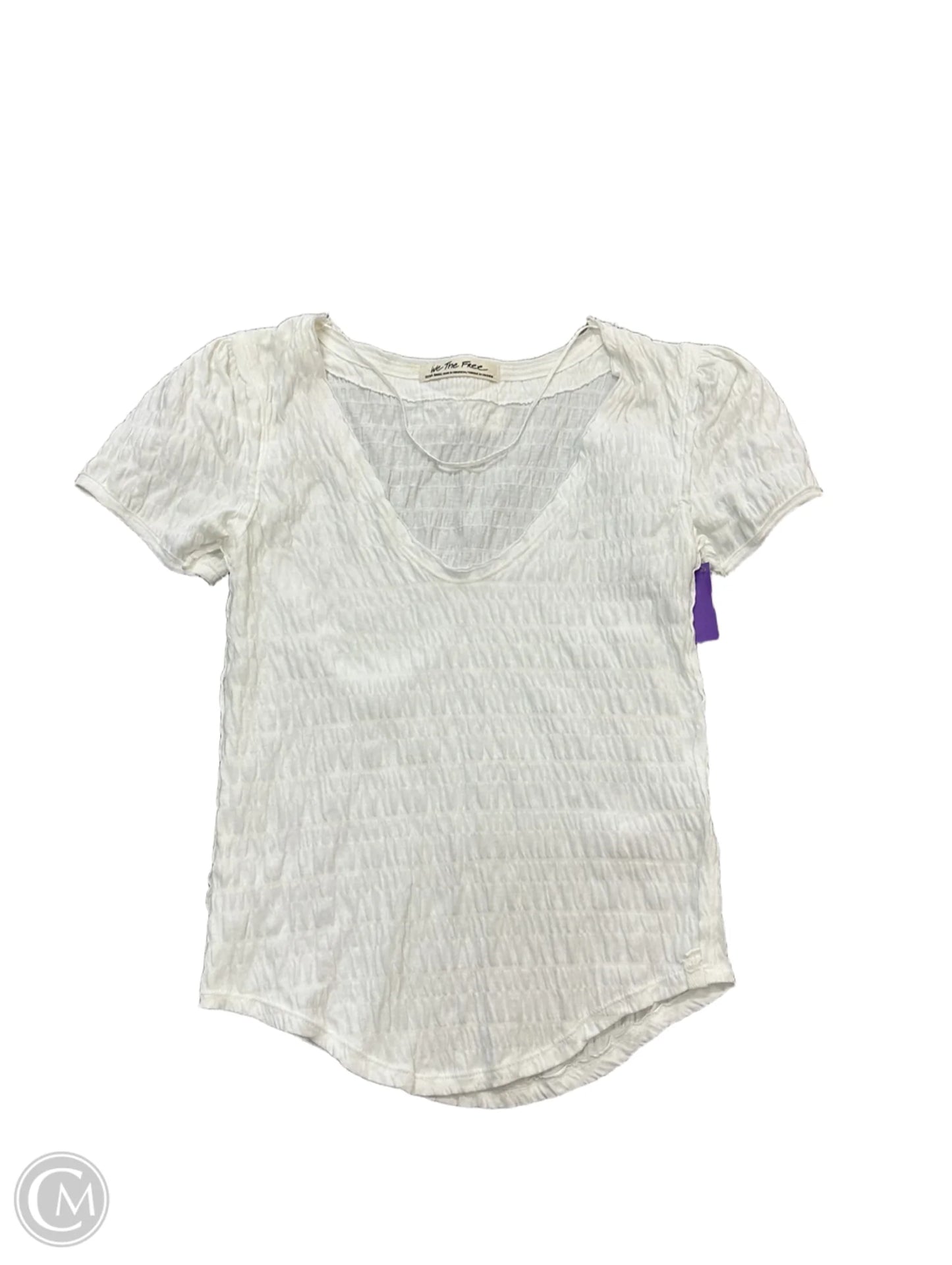 Top Short Sleeve By We The Free In Cream, Size: Xs