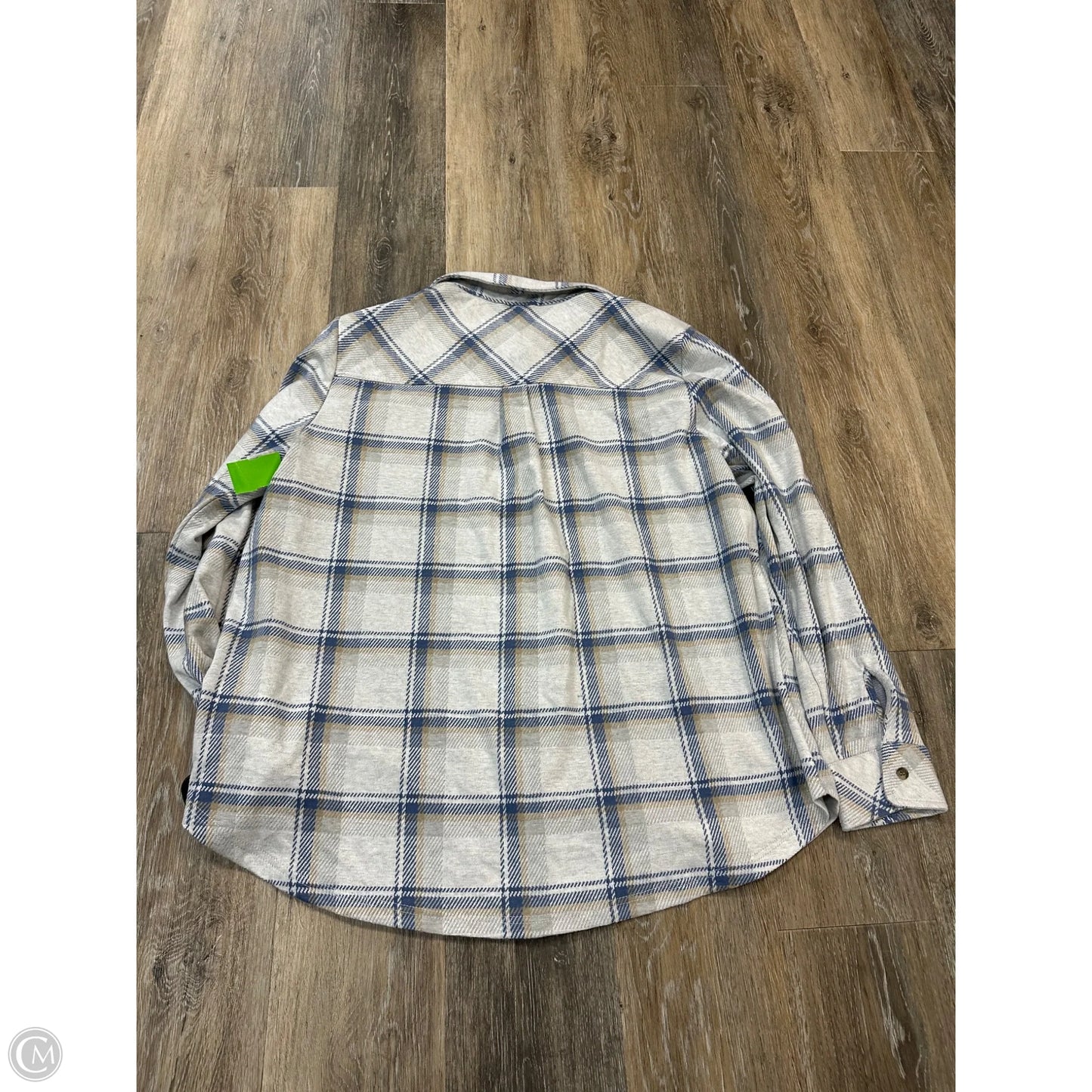 Jacket Shirt By Thread And Supply In Blue & Grey, Size: 2x