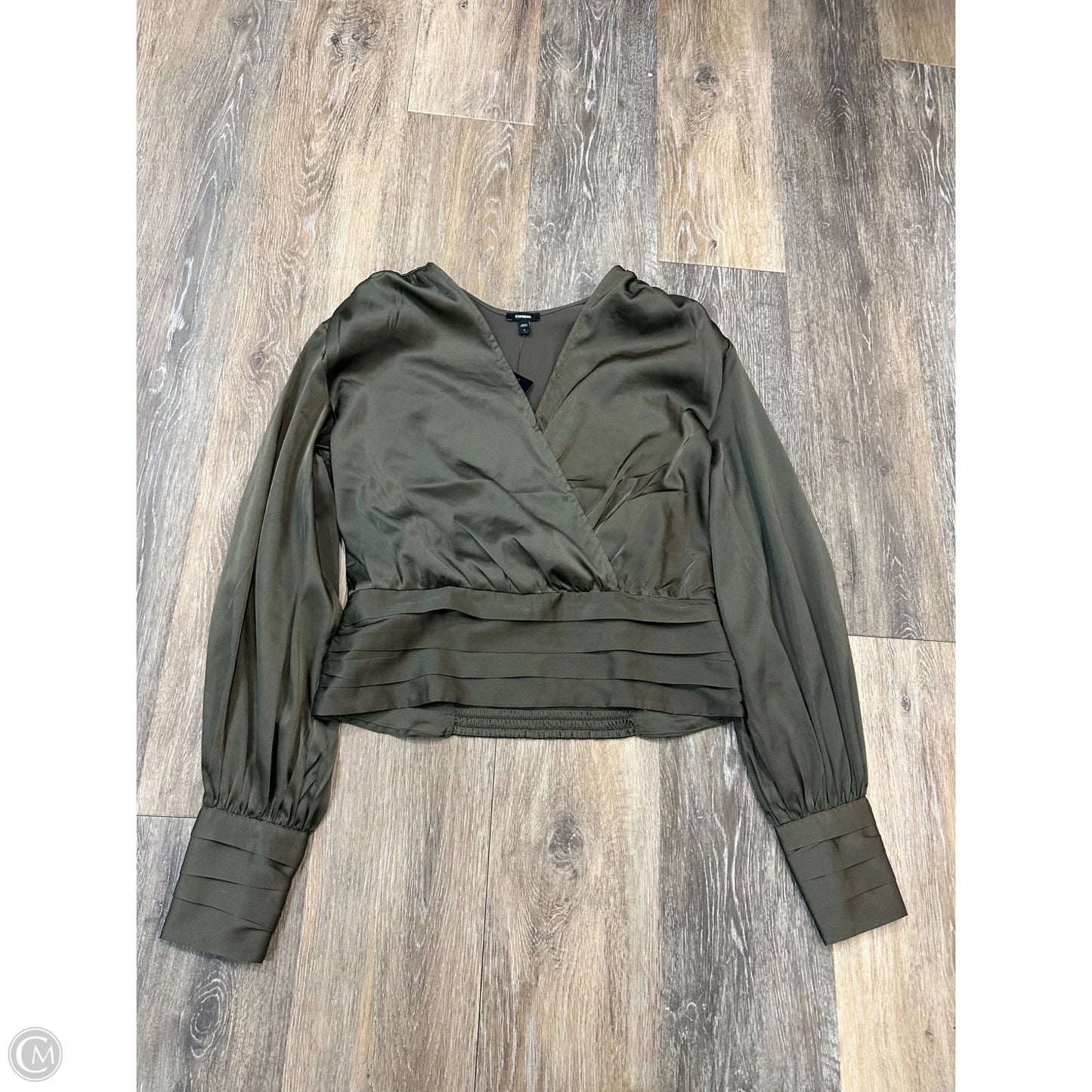 Top Long Sleeve By Express In Green, Size: S