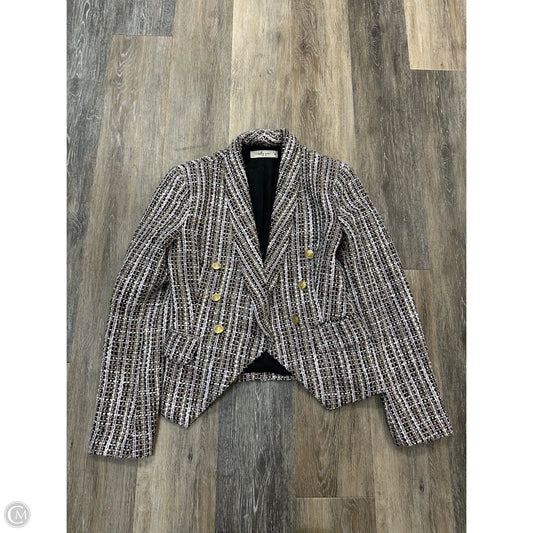 Blazer By Molly Green In Black & Pink, Size: M