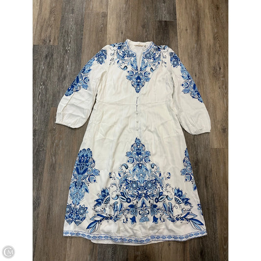 Dress Casual Maxi By Soft Surroundings In Blue & White, Size: M