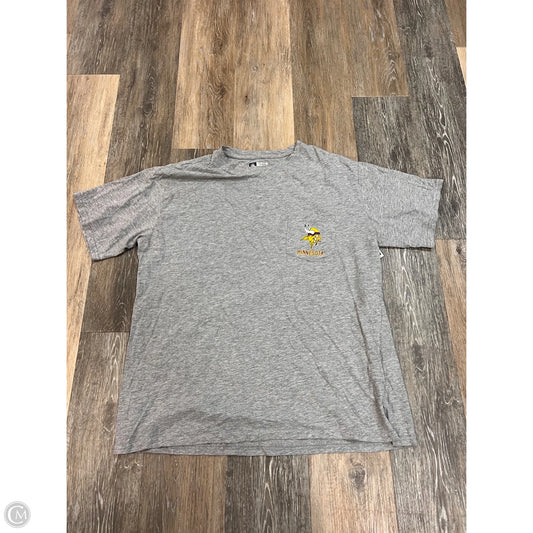 Athletic Top Short Sleeve By Nfl In Grey, Size: Xl