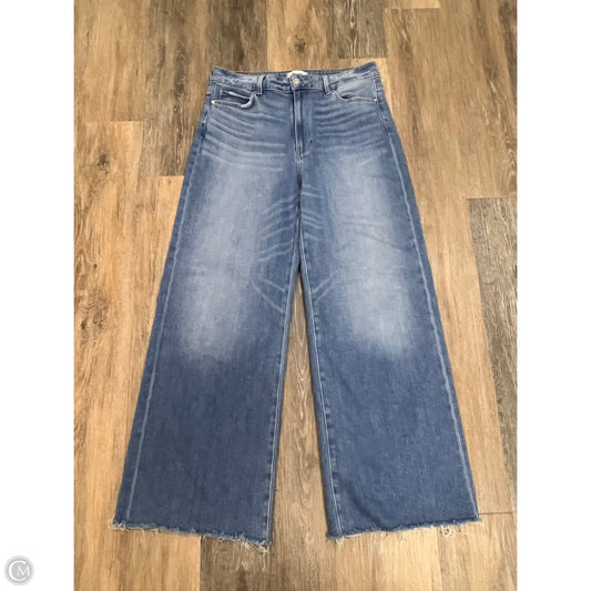 -Jeans Wide Leg Designer By Paige In Blue Denim, Size: 12/31
