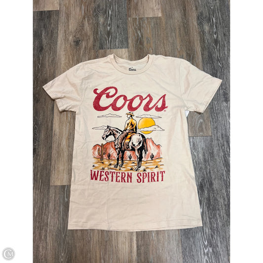 Top Short Sleeve By Coors In Beige, Size: S