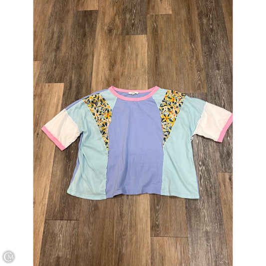 Top Short Sleeve By Oddi In Multi-colored, Size: M
