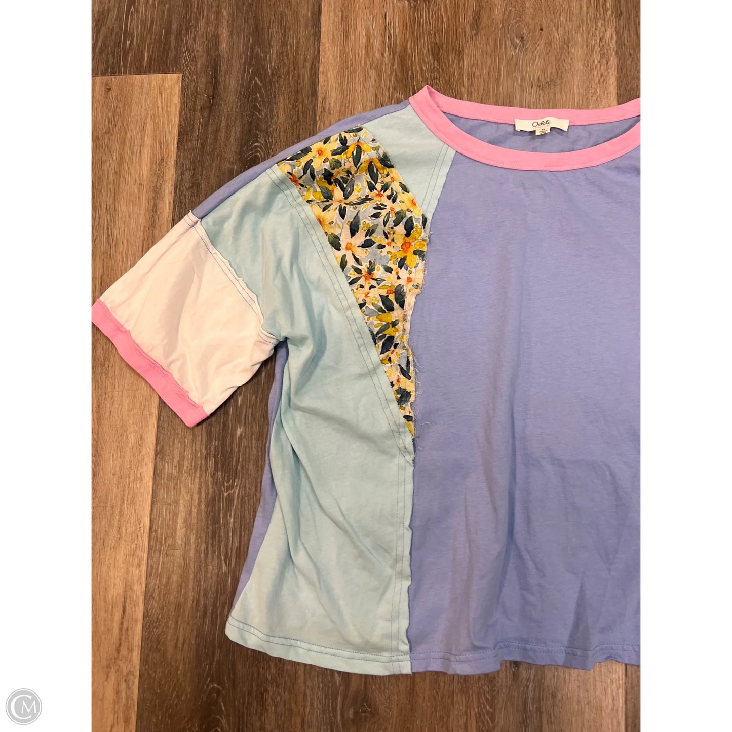 Top Short Sleeve By Oddi In Multi-colored, Size: M
