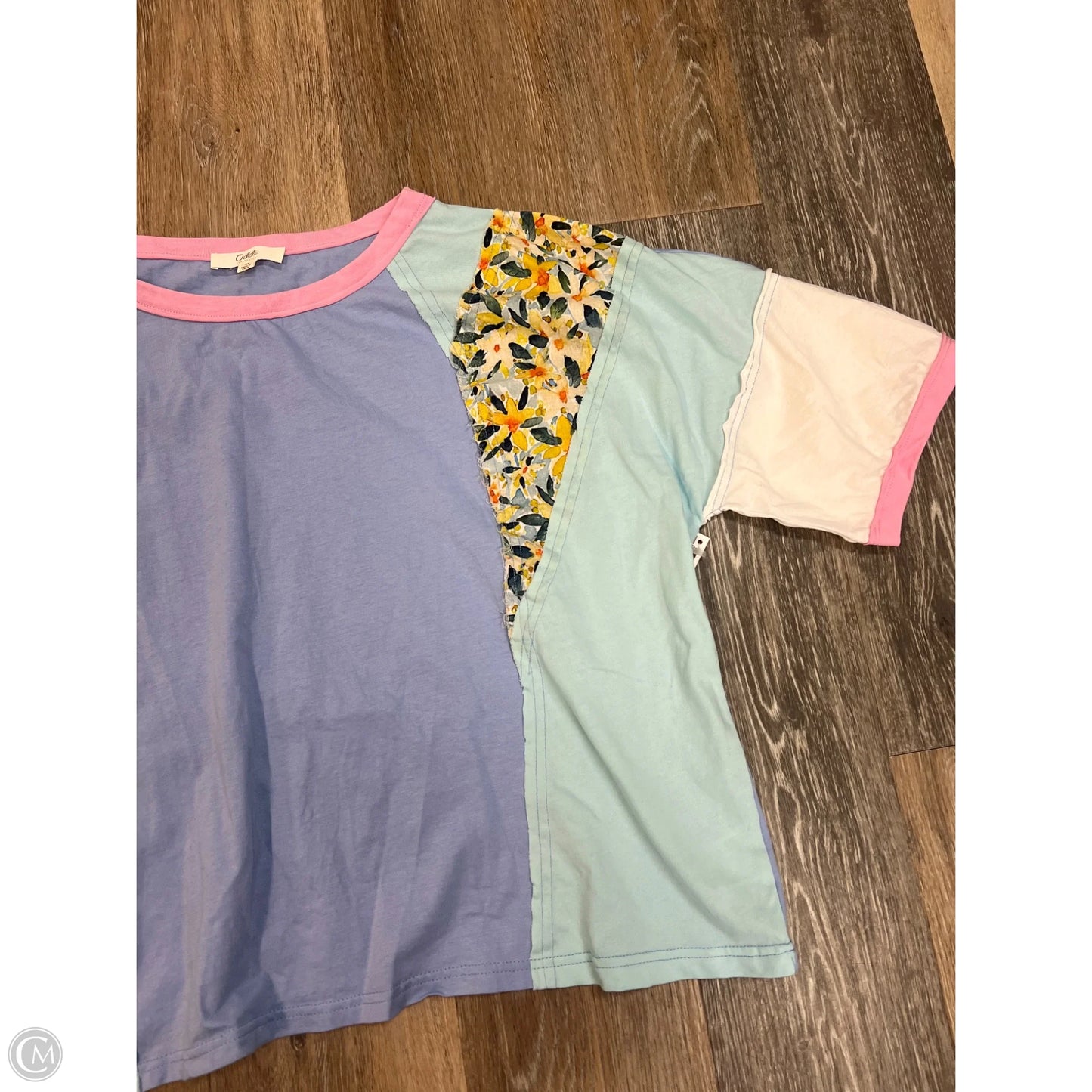 Top Short Sleeve By Oddi In Multi-colored, Size: M