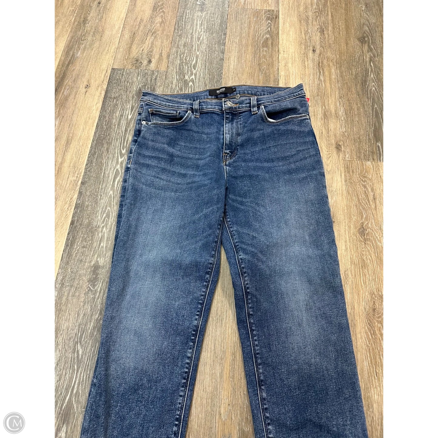 Jeans Straight By Hudson In Blue Denim, Size: 12