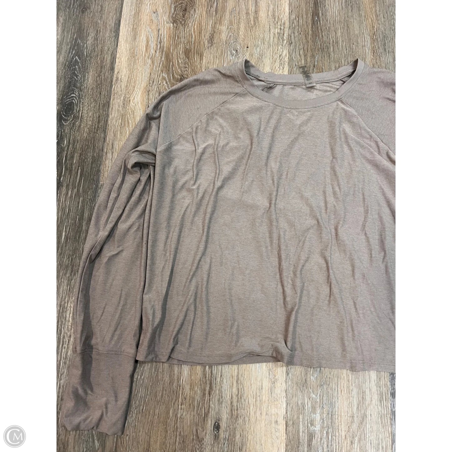 Athletic Top Long Sleeve Collar By Beyond Yoga In Beige, Size: S
