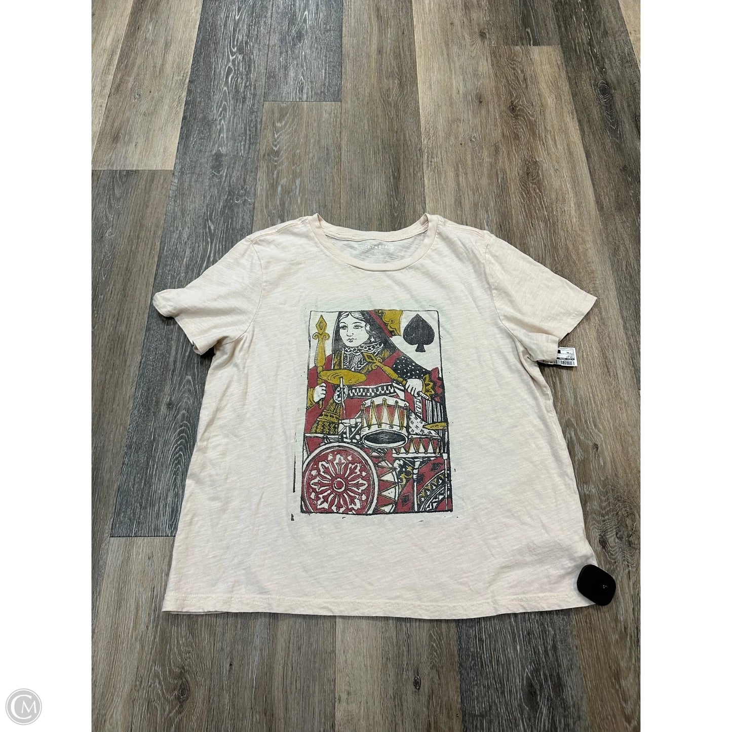 Top Short Sleeve By Lucky Brand In Cream, Size: Xl