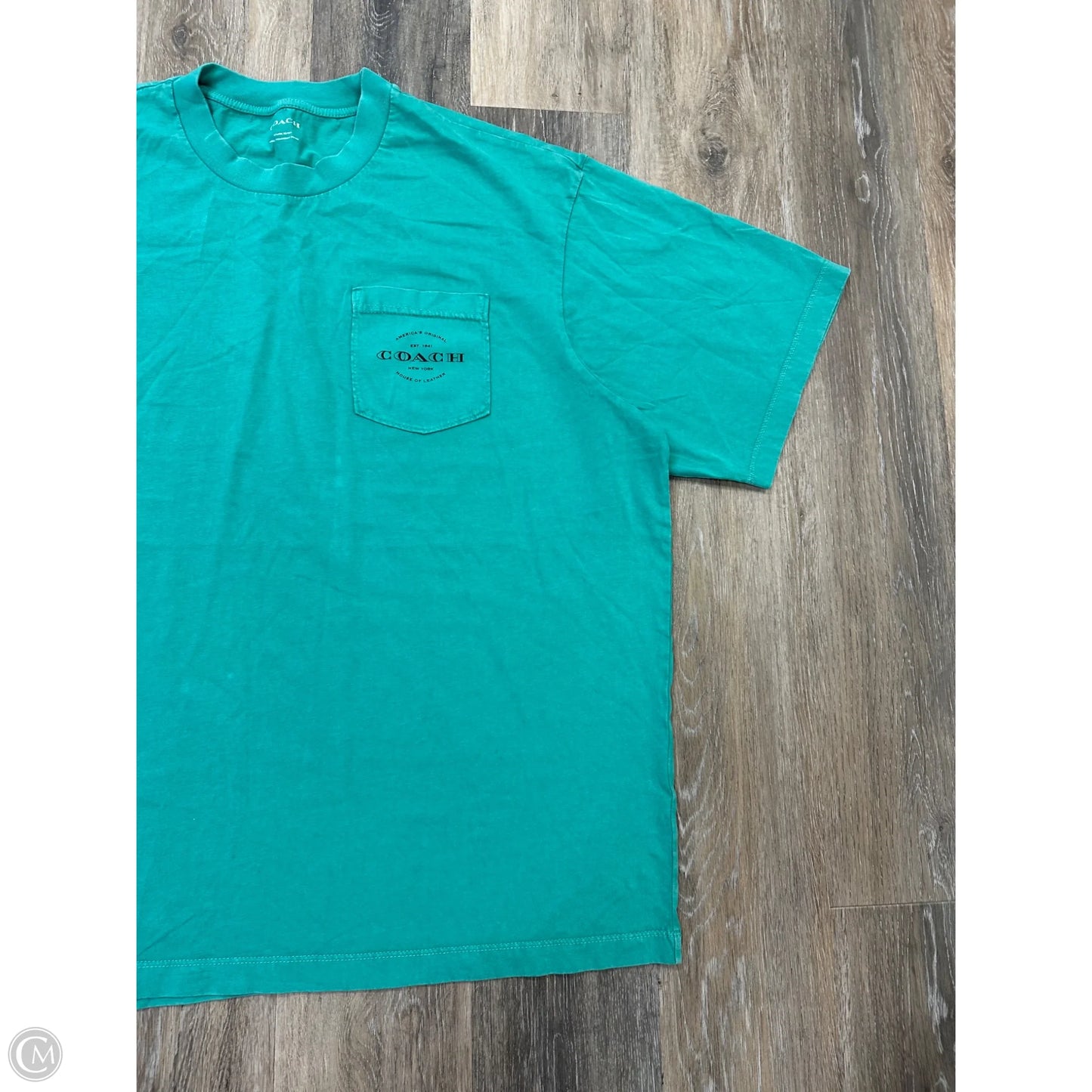 Top Short Sleeve Designer By Coach In Green, Size: 2x