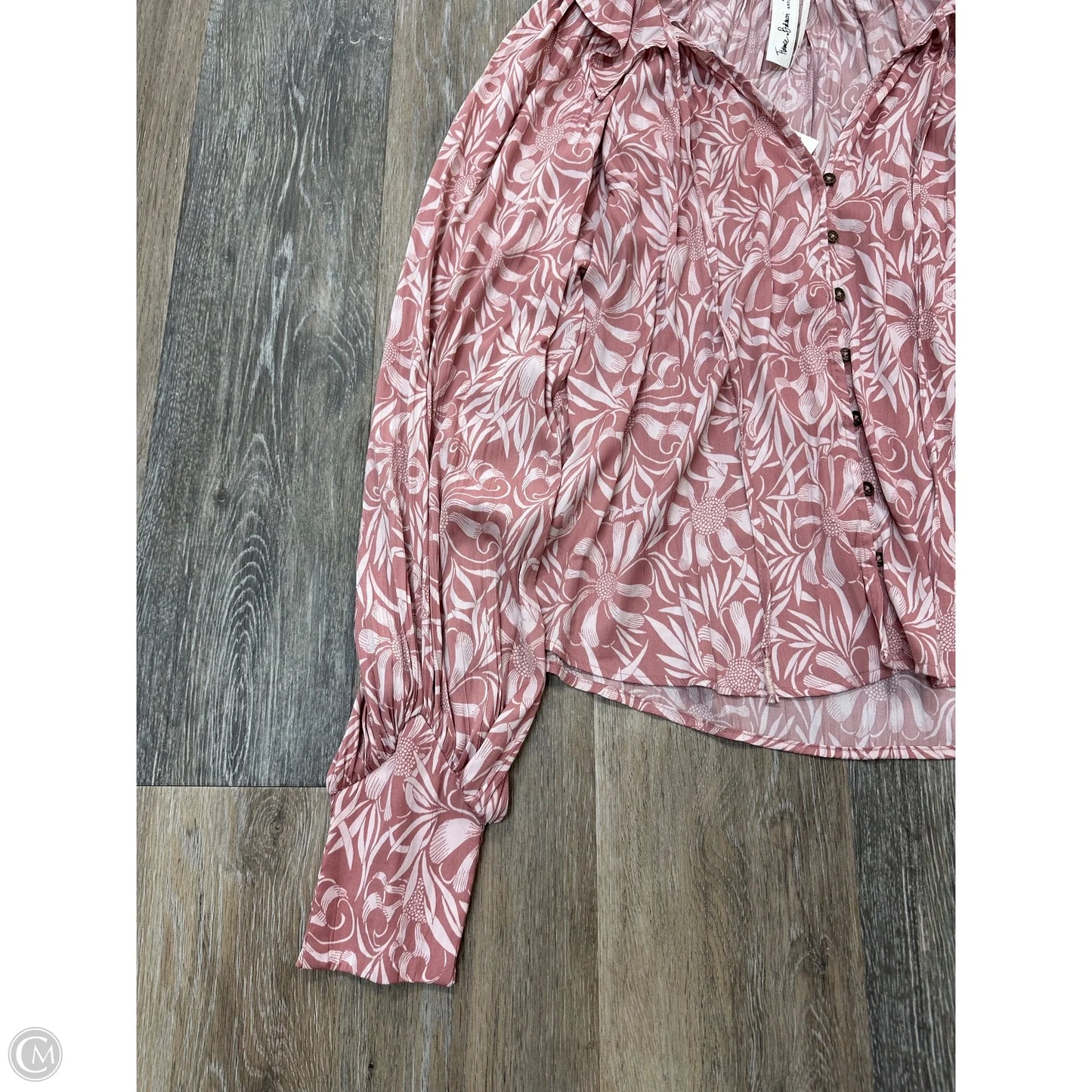 Top Long Sleeve By Anthropologie In Pink, Size: S