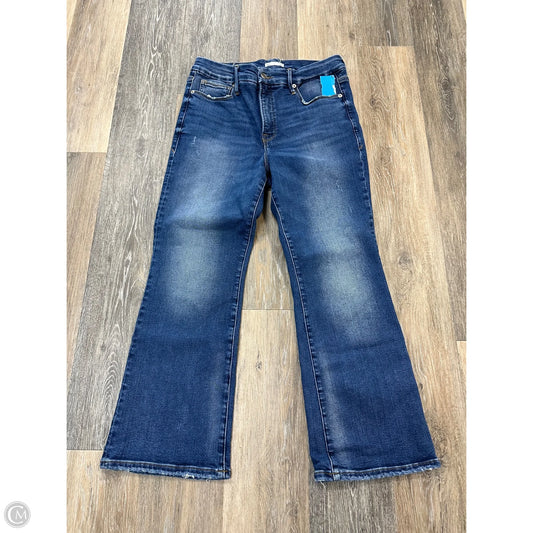 Jeans Flared By Good American In Blue Denim, Size: 10
