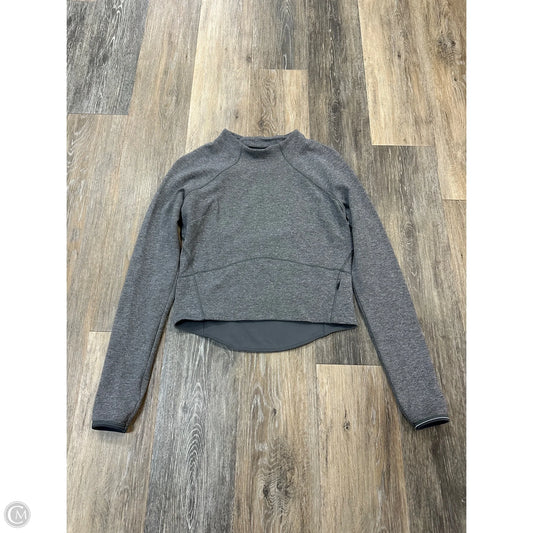 Athletic Top Long Sleeve Collar By Lululemon In Grey, Size: 4