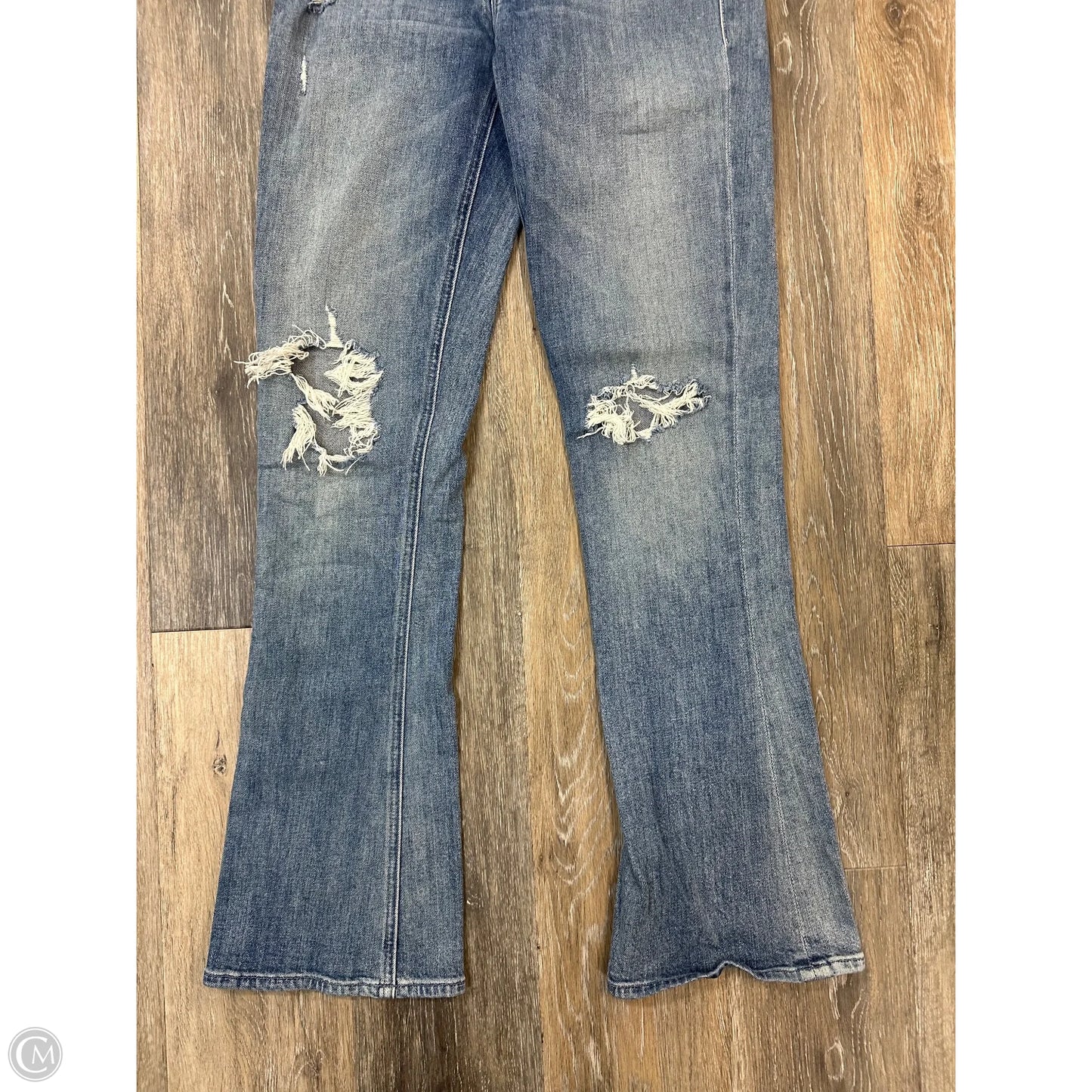 Jeans Boot Cut By Mother In Blue Denim, Size: 4