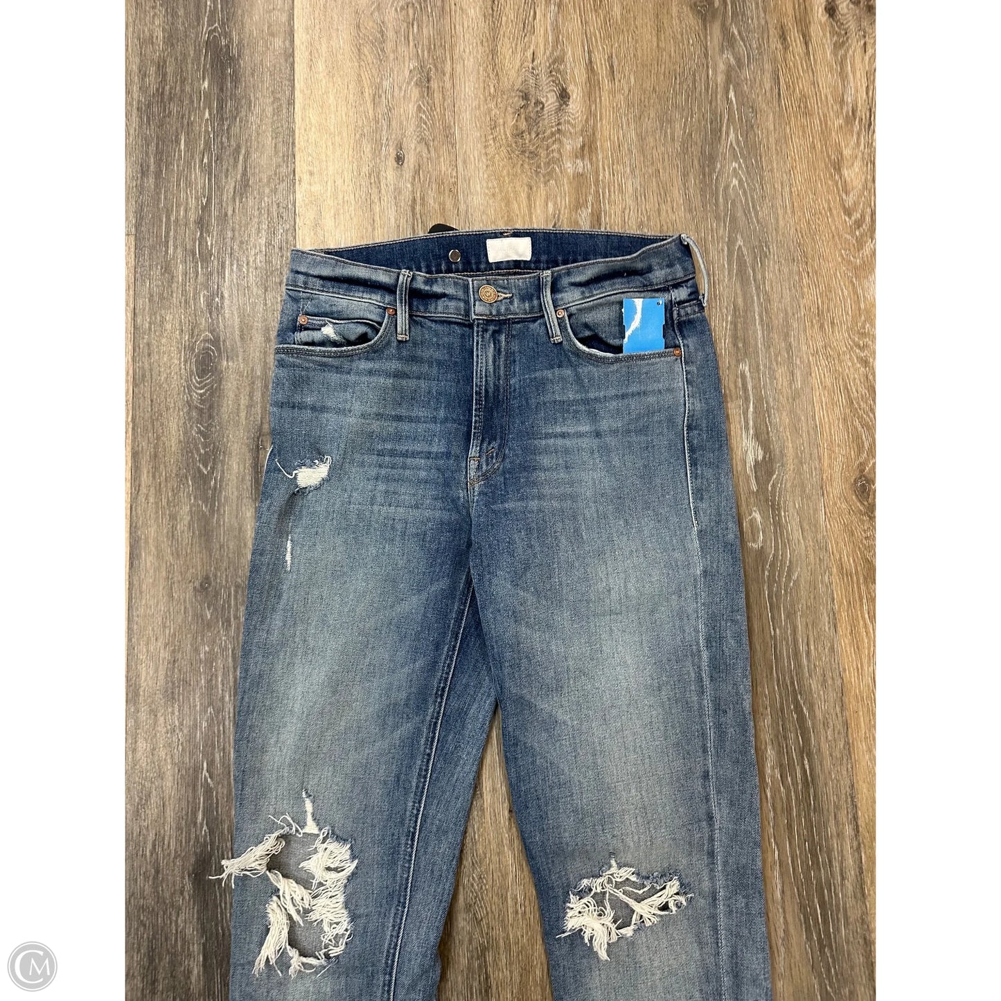 Jeans Boot Cut By Mother In Blue Denim, Size: 4