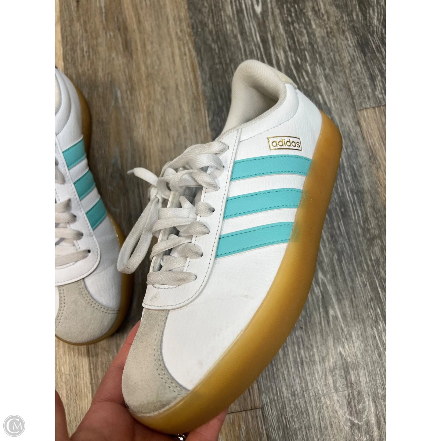 Shoes Athletic By Adidas In White, Size: 9