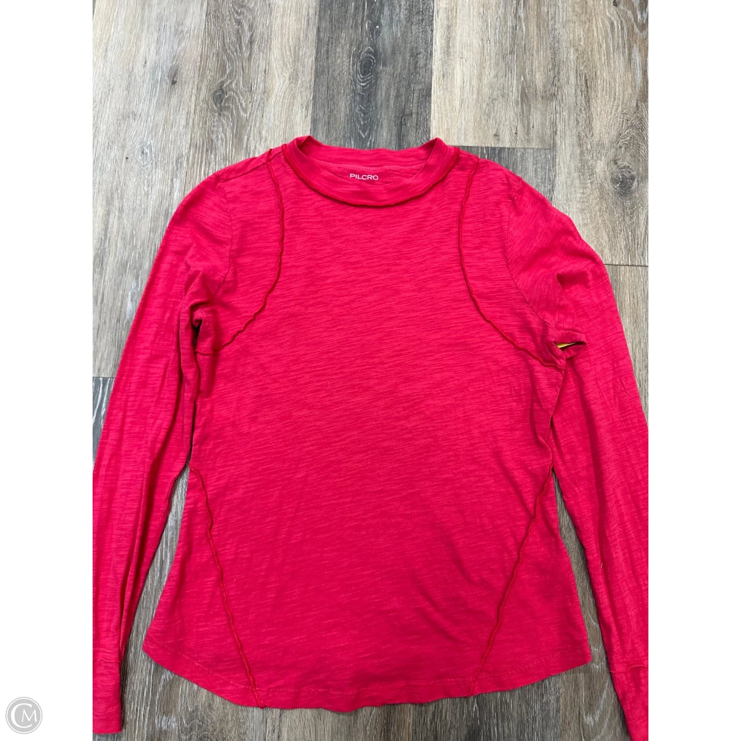Top Long Sleeve By Pilcro In Red, Size: M