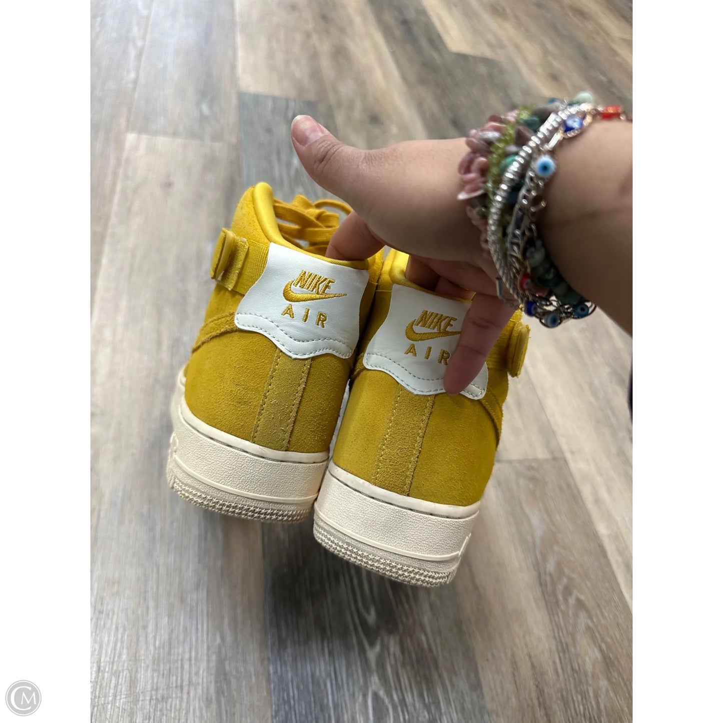 Shoes Athletic By Nike In Yellow, Size: 8