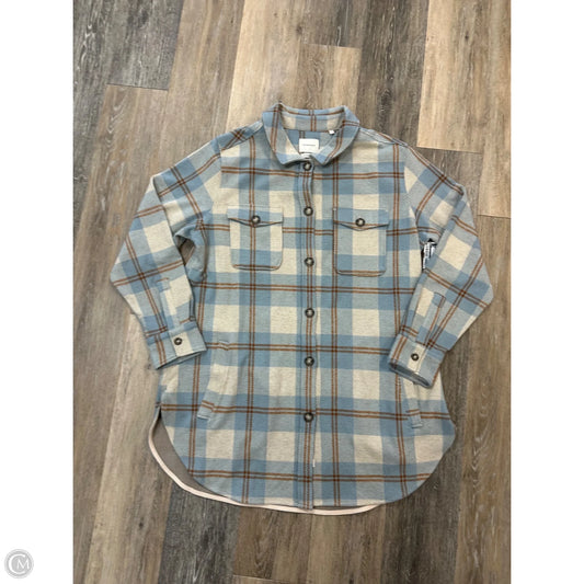 Jacket Shirt By 7Diamonds In Plaid Pattern, Size: L